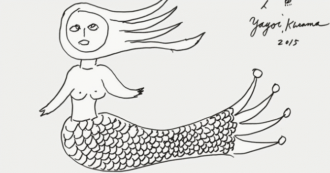 Яеи Кусама нарисовала иллюстрации к \"Русалочке\"