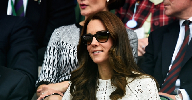 Кейт Миддлтон и принц Уильям на Уимблдонском турнире