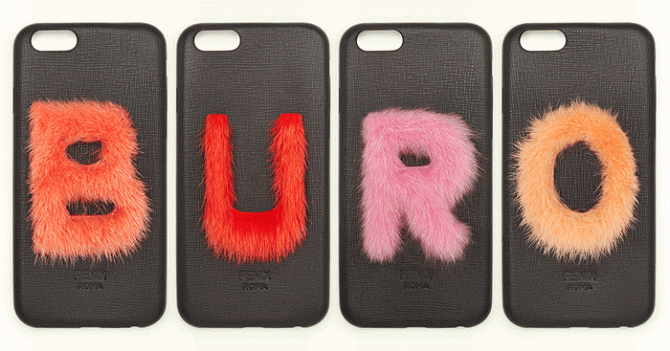 Объект желания: меховой алфавит для iPhone от Fendi
