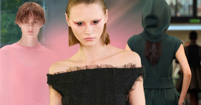 Все оттенки розового и неконвенциональные челки: бьюти-тренды Недели моды в Париже