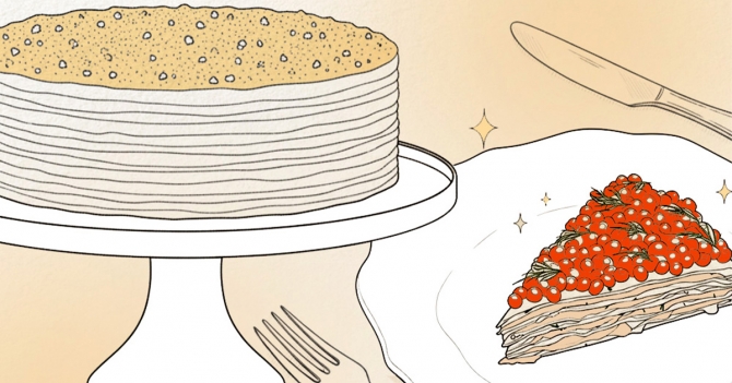 С крабом, икрой и сметанным кремом: рецепты блинов на Масленицу от шеф-поваров