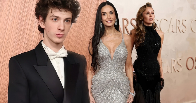 Марк Эйдельштейн в Balenciaga и Майли Сайрус в Alexander McQueen: красная дорожка «Оскар-2025»