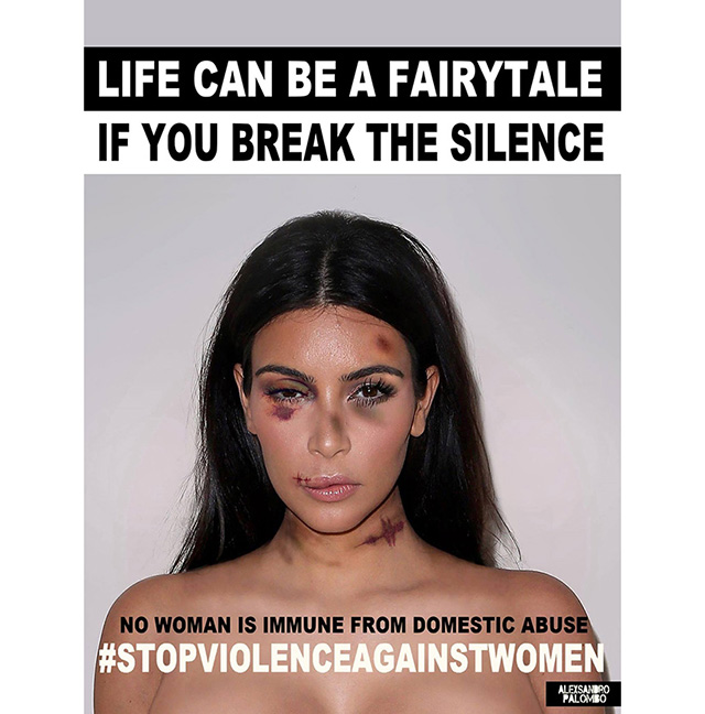 Снимки Ким Кардашьян и Кендалл Дженнер в кампании против домашнего насилия