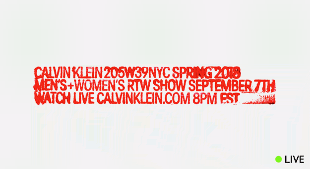 Прямая трансляция Calvin Klein, весна-лето 2018
