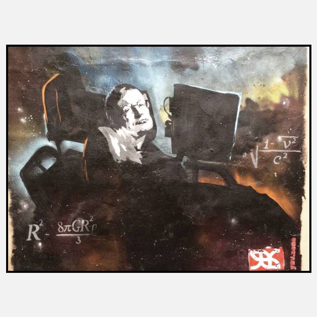 Петербургские художники создали граффити с портретом Стивена Хокинга