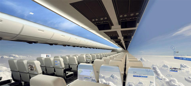 Иллюминаторы в самолетах заменят OLED-дисплеи