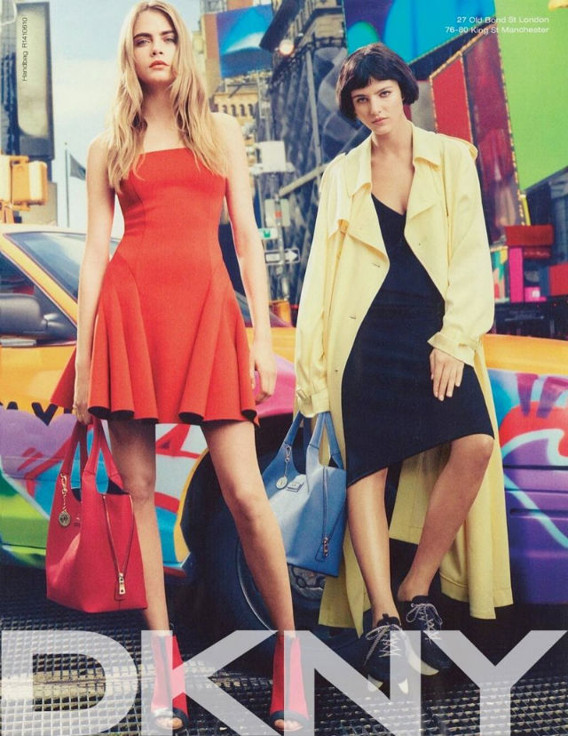 Кара Делевинь в рекламной кампании DKNY: первый кадр