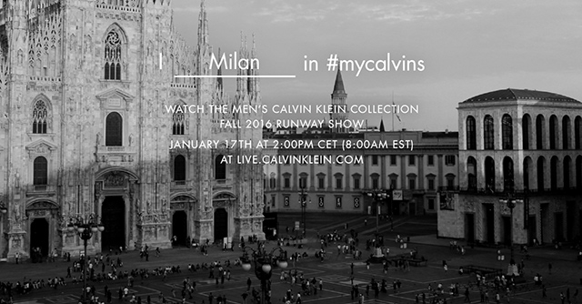 Прямая трансляция мужского показа Calvin Klein, осень-зима 2016