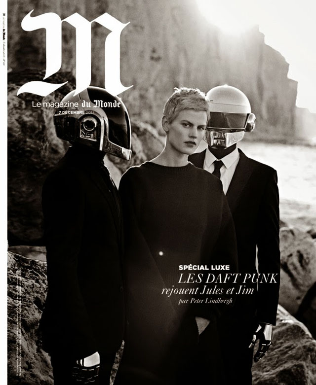 Daft Punk и Саския де Брау в съемке Питера Линдберга