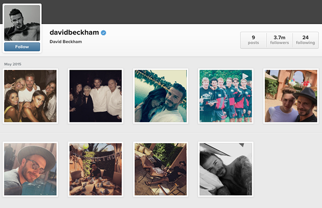 Дэвид Бекхэм завел Instagram и собрал 4,3 миллиона подписчиков
