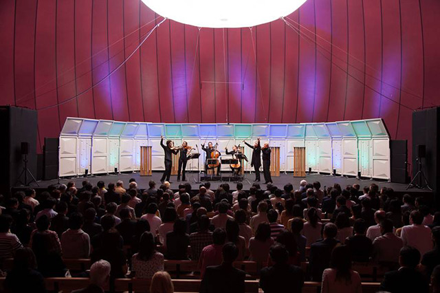 Надувной концертный зал в Японии по проекту Аниша Капура