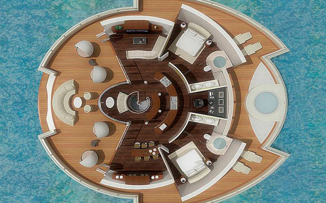 Проект плавучего отеля на Мальдивах