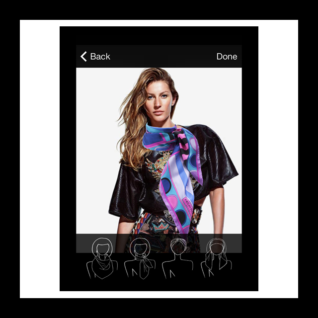 Примерить шарф Emilio Pucci теперь можно в приложении Scarfie