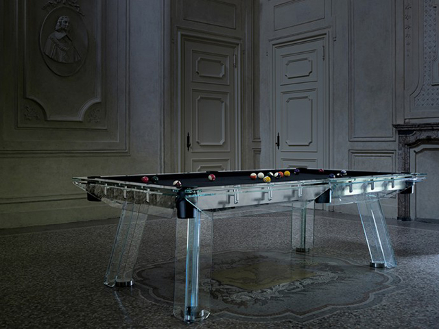 Стеклянный стол для игры в бильярд Filotto