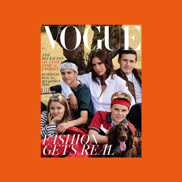 Виктория Бекхэм вместе с детьми снялась для октябрьской обложки Vogue UK