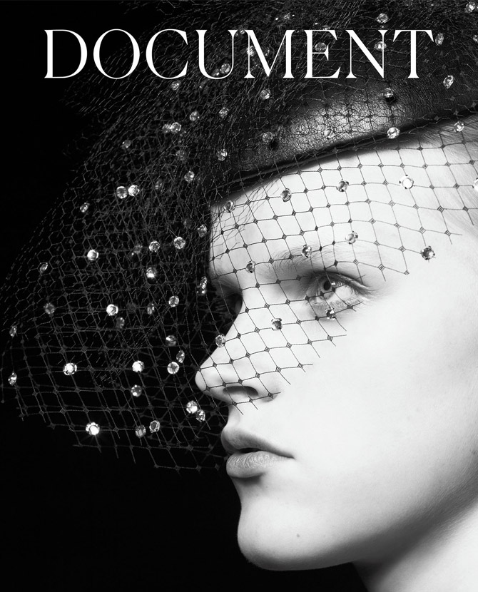 Эди Слиман сфотографировал модель в шляпе Celine для Document Journal