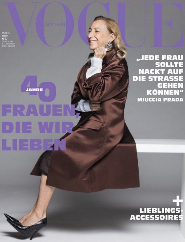 Миучча Прада и Изабелла Росселлини стали героинями нового номера Vogue Germany