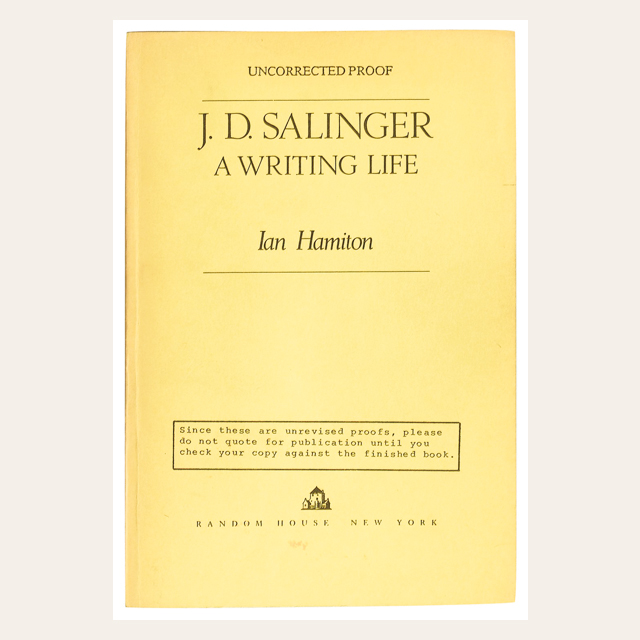 Запрещенная биография Сэлинджера уйдет с молотка