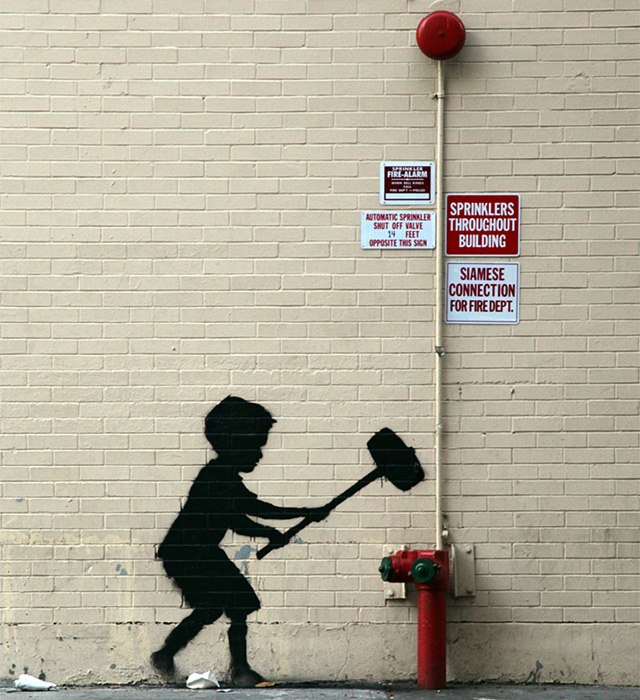 Новое граффити Бэнкси в Нью-Йорке