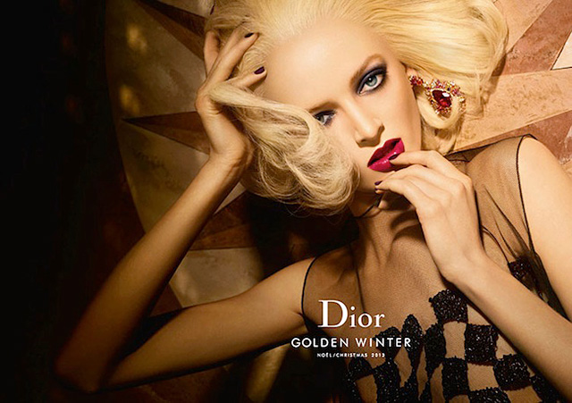 Дарья Строкоус в рекламе новогодней коллекции макияжа Dior