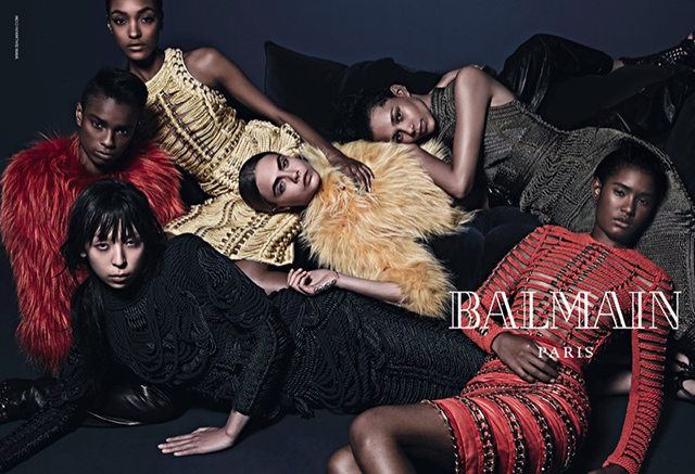 Кара Делевинь в рекламной кампании Balmain