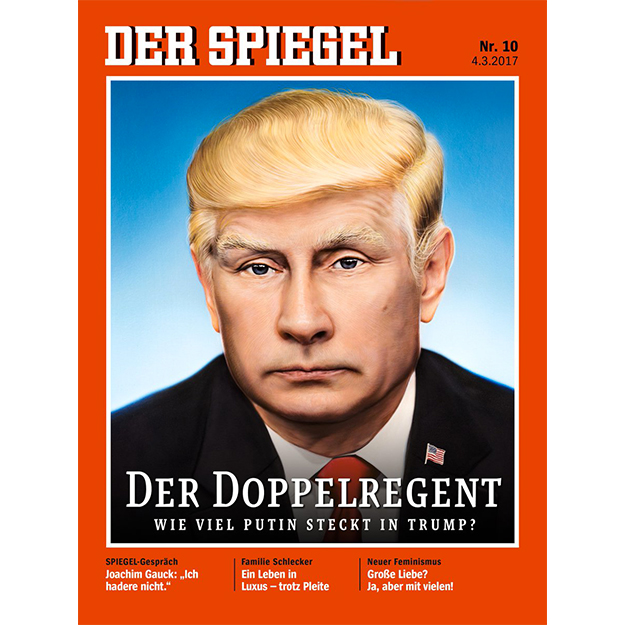 Spiegel объединил лица Путина и Трампа на обложке журнала