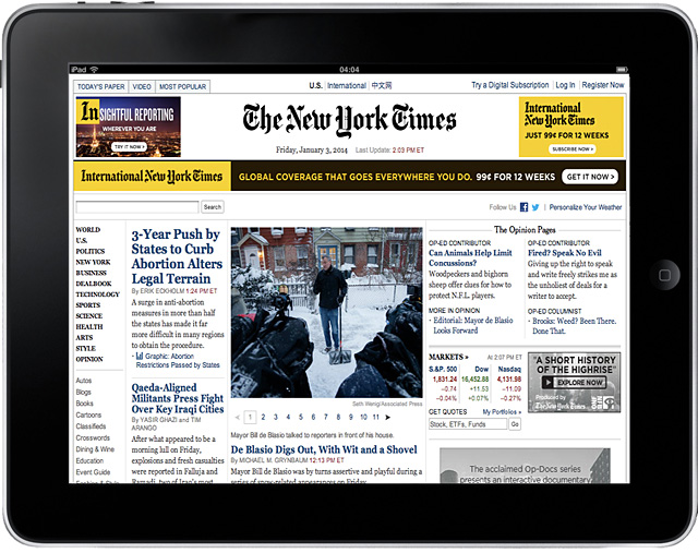 The New York Times запустит новую версию сайта 8 января