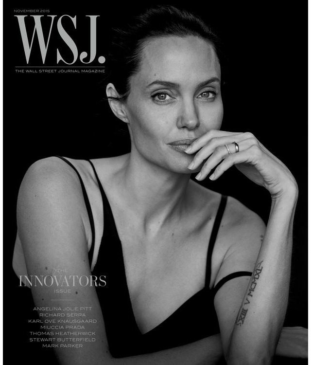 Для обложки WSJ.: Анджелина Джоли в объективе Питера Линдберга