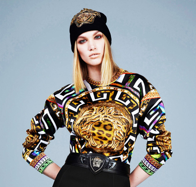 Ирина Николаева в лукбуке Versace, pre-fall 2014