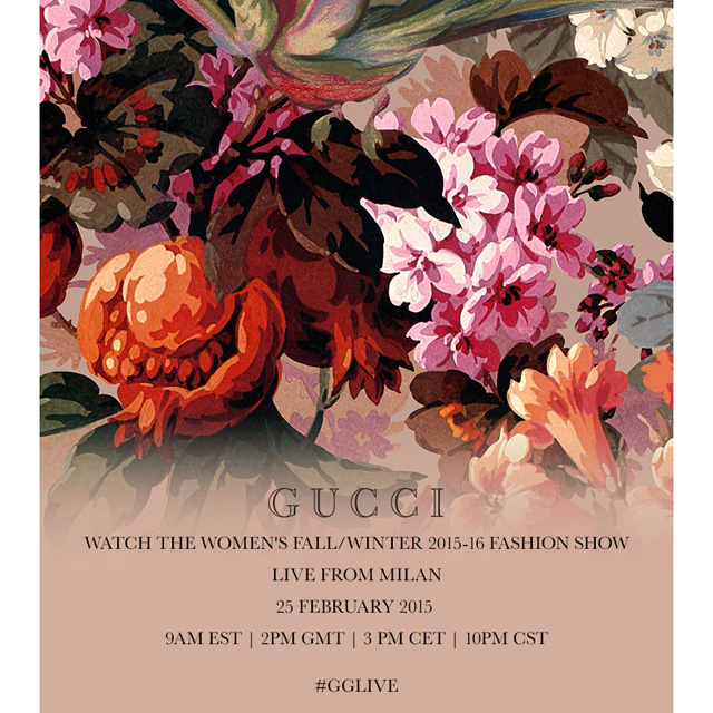 Прямая трансляция показа Gucci, осень-зима 2015
