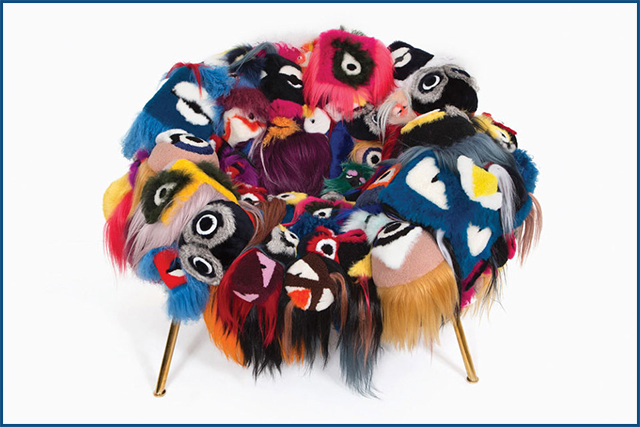 Дизайнеры Campana Brothers создали кресло из пушистых монстров Fendi