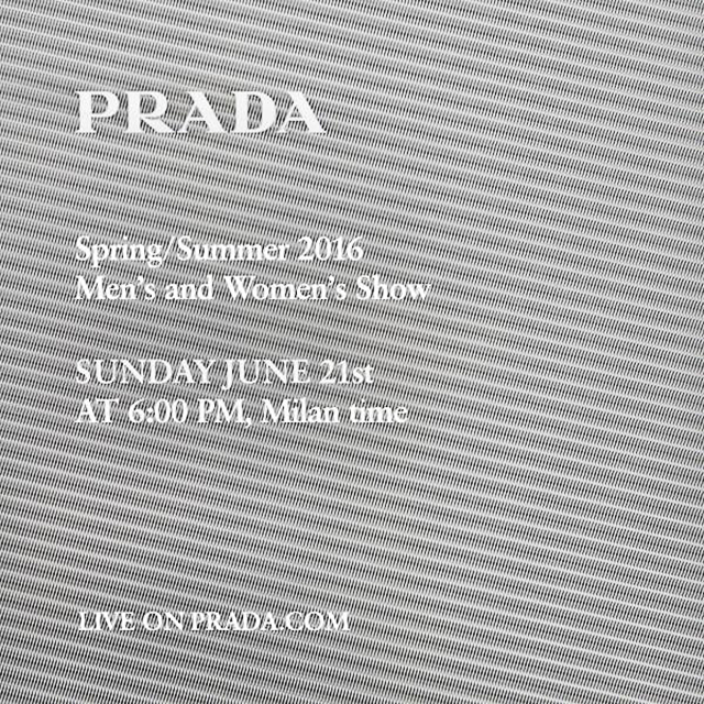 Прямая трансляция мужского показа Prada, весна-лето 2016