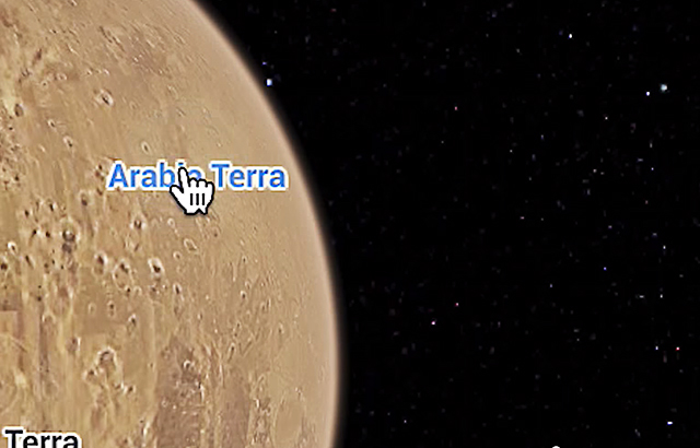 Виртуальный полет на Луну и Марс с Google Maps