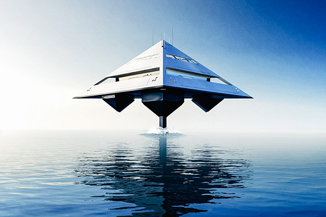 Проект яхты-пирамиды от лондонского архитектора