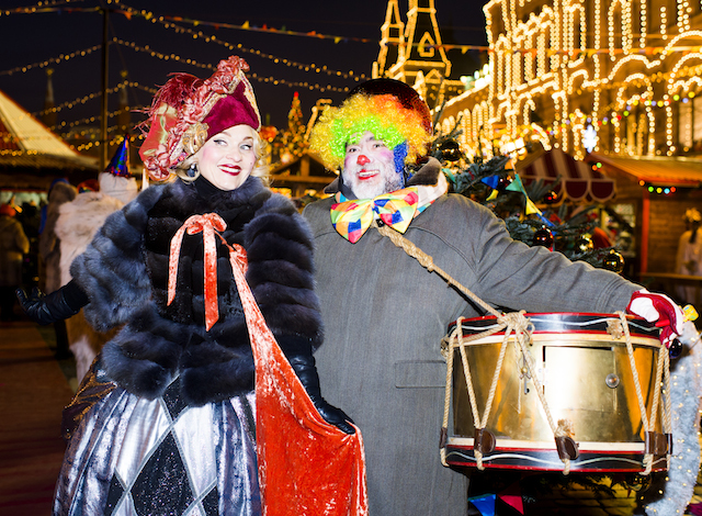 Открытие рождественской ярмарки и ГУМ-катка на Красной площади