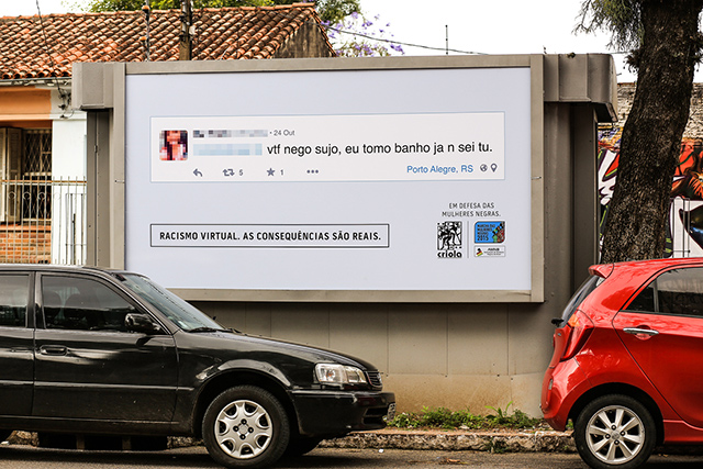 И стало стыдно: в Бразилии расистские комментарии из интернета помещают на билборды