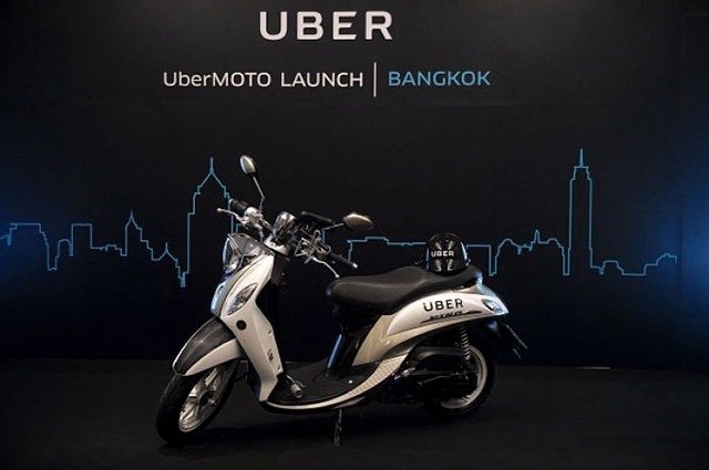 Uber пересаживает своих водителей на мотоциклы