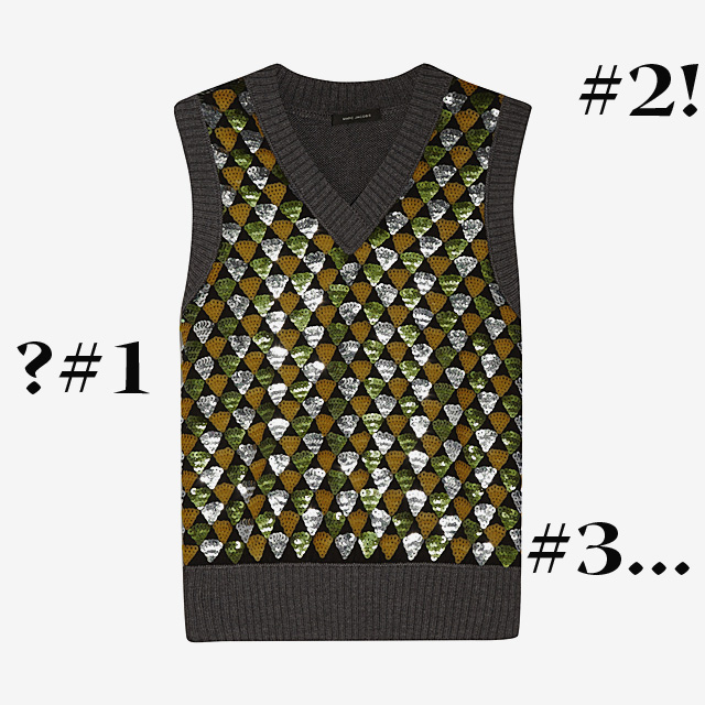 Одна вещь — три образа: вязаный жилет Marc Jacobs