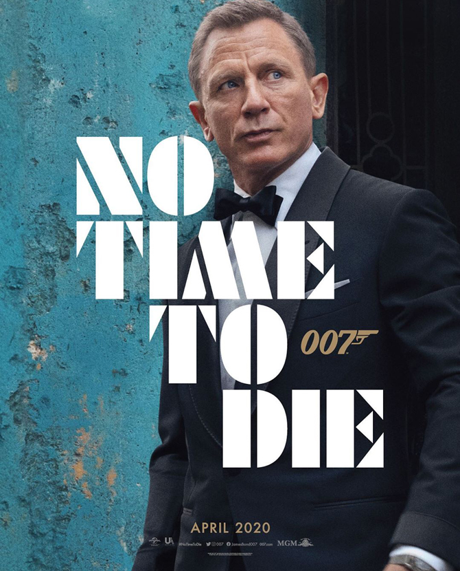 Появился первый постер с Джеймсом Бондом для фильма «Не время умирать»