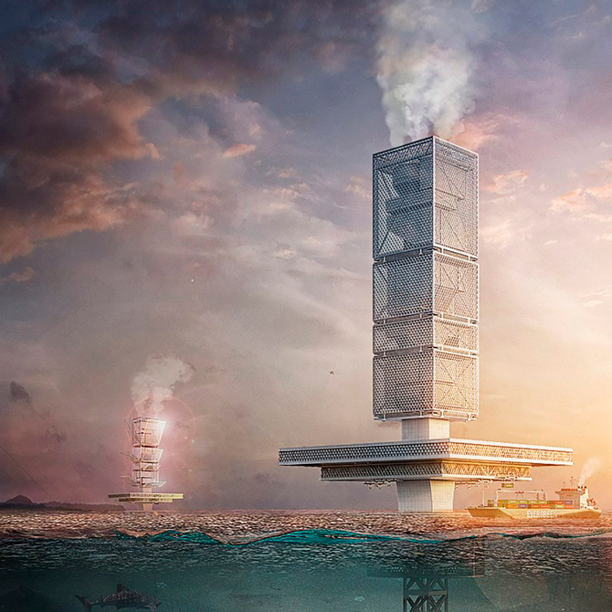Архитекторы придумали башни для очистки океана