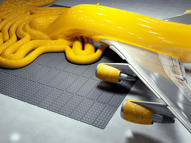 \"Вытекающий\" самолет Криса Лаброя