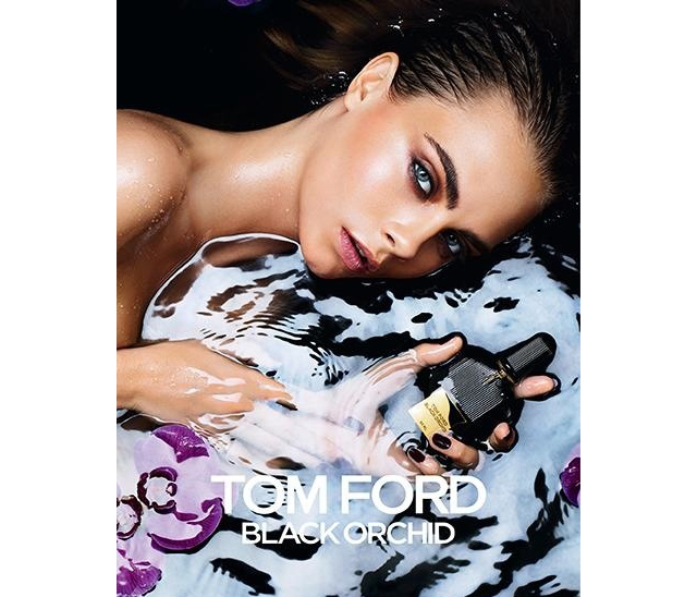 Кара Делевинь в рекламной кампании аромата Тома Форда Black Orchid
