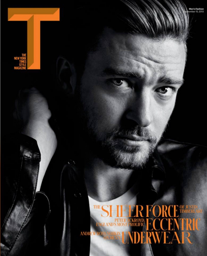 Джастин Тимберлейк на обложке T Style Magazine