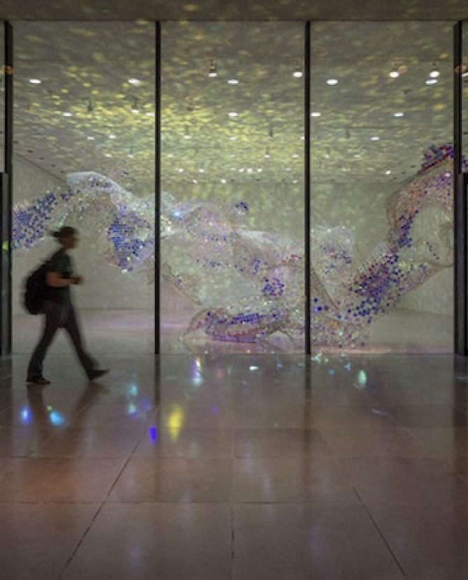 Сверкающая скульптура Unwoven light в Хьюстоне