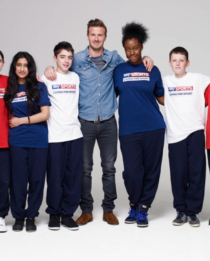 Дэвид Бекхэм сотрудничает с телеканалом Sky