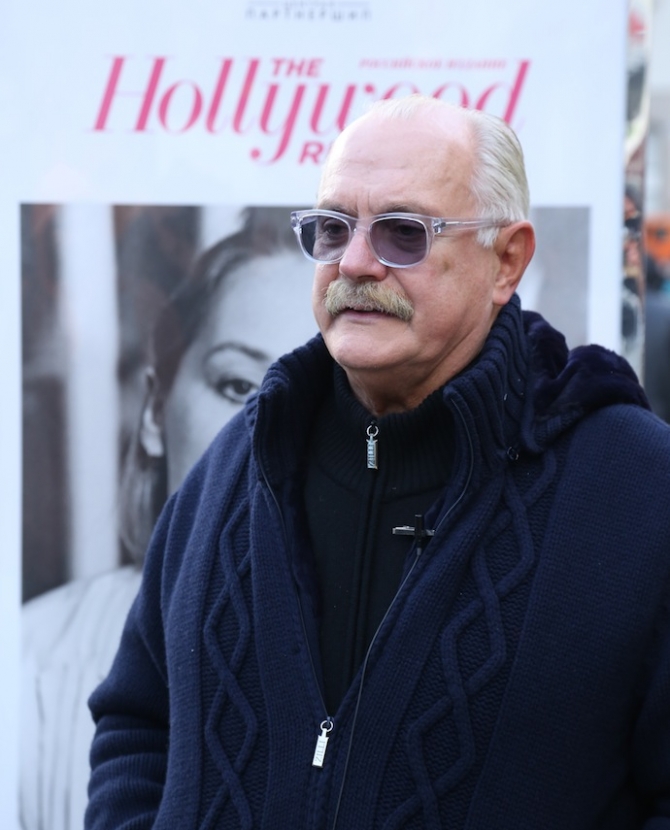 Никита Михалков и Сергей Капков на открытии выставки