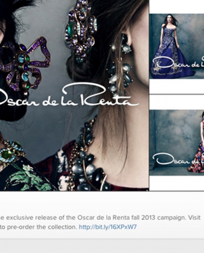 Осенне-зимняя кампания Oscar de la Renta