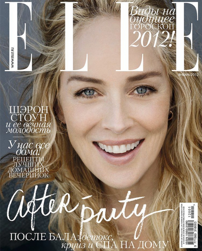 Шэрон Стоун на обложке Elle Россия