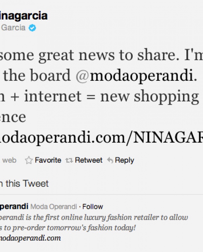 Нина Гарсиа пополнила штат Moda Operandi