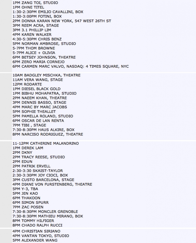 Возможные проблемы недели моды в Нью-Йорке